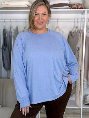 Aerie Oversized Lightweight Long Sleeve Tee